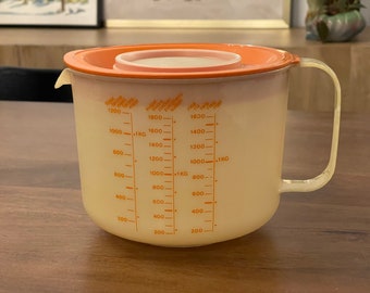 Vintage Tupperware Mix N Store Batter Bowl | Orange 1629-2