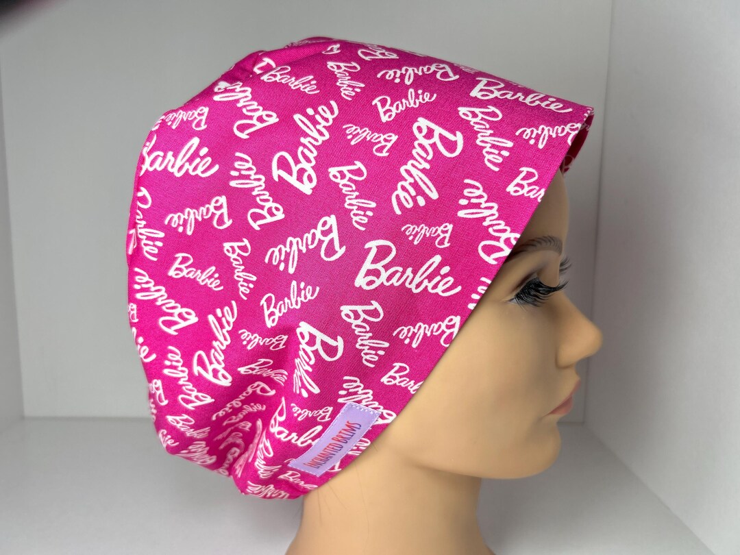 Barbie Surgical Scrub Hat | Pink and White | Operating Room Surgical ...