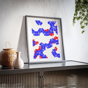 Colorful Abstract Framed Poster - Modern Art Wall Decor, Unique Gift for Home, Office, Art Lovers, Birthday, Housewarming