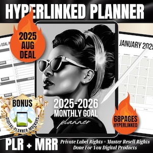 2025-2026 デジタル目標プランナー Canva テンプレート: MRR PLR 再販権