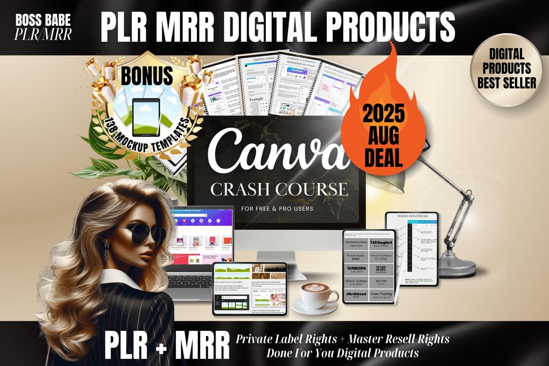 Canva Crash Course: MRR PLR Digital Product Template for Etsy - Etsy