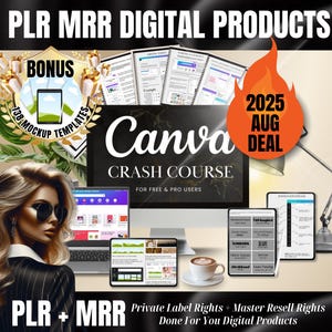 Canva Crash Course: MRR PLR Digital Product Template for Etsy