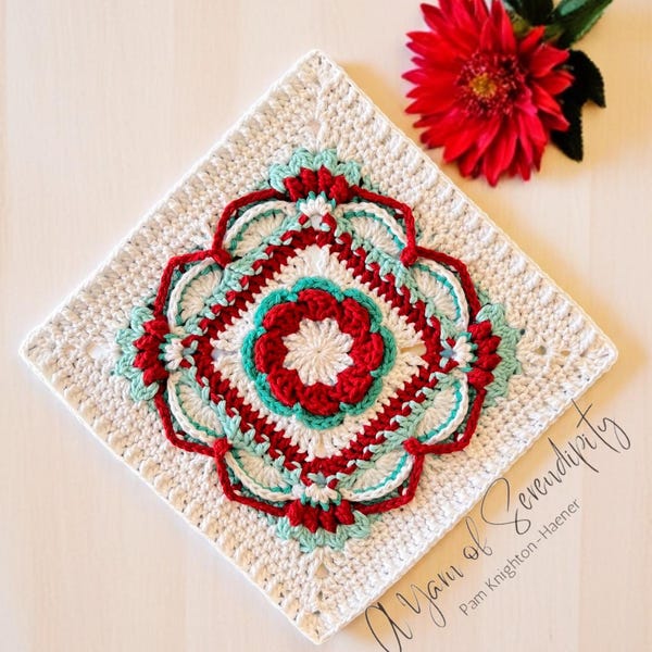 Crochet Pattern - Dahlia of Yore Square