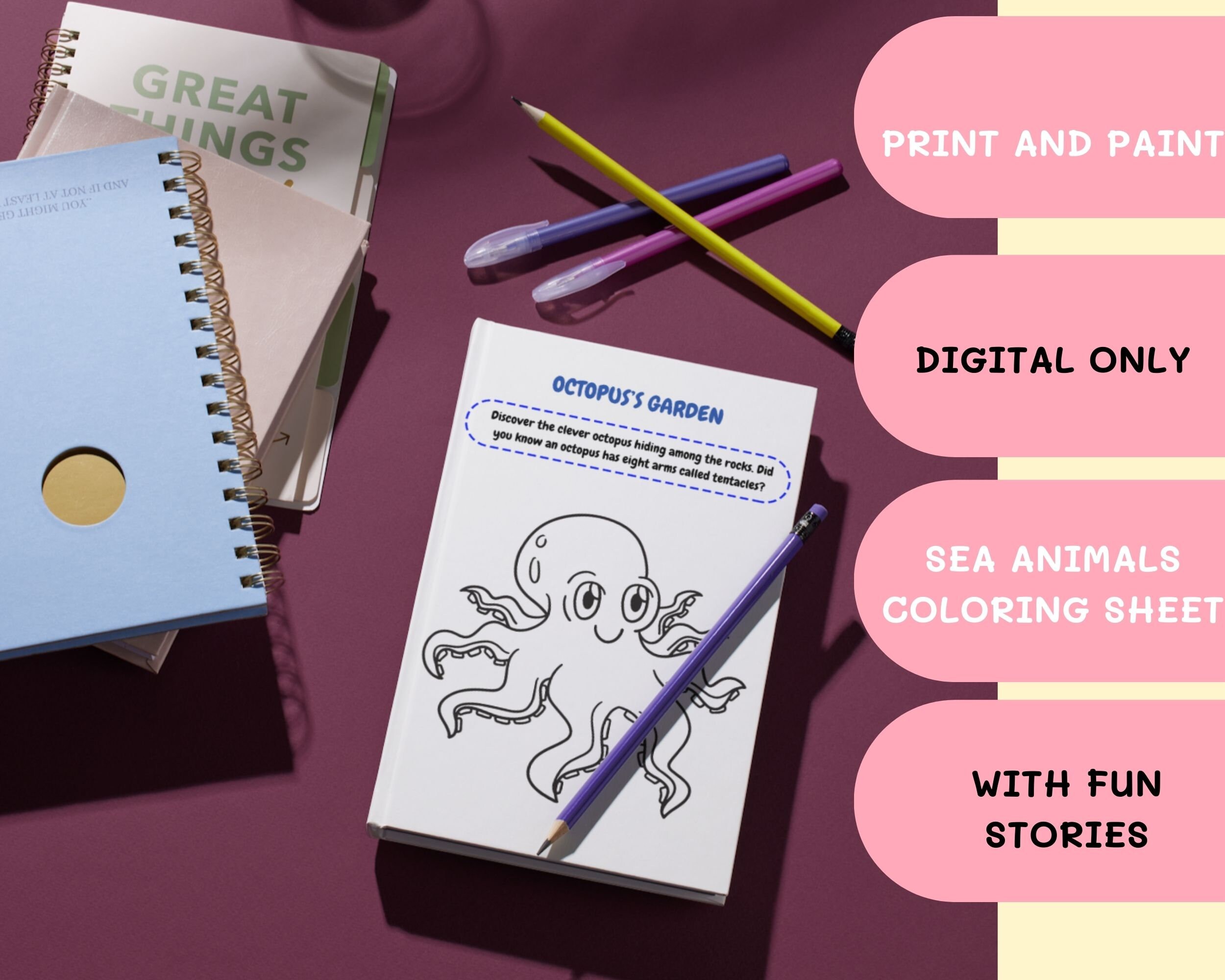Easy Printable Coloring Pages for Kids Toddlers Kindergarten Preschool ...