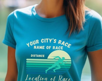 Customizable Race Day Unisex Tee for Runners, Fitness Shirt, Jogging Apparel, Unique Sportswear, Marathon Gear, Moisture Wicking Runwear
