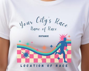Custom Personalized Race Tee, Unisex Moisture Wicking Shirt, Custom Running Shirt, Sport Workout Tee, Gifts for Runners
