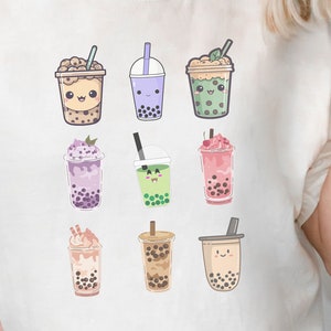 Nine Boba Teas T-shirt, boba t-shirt, tea lover, women’s shirt, tea lover gift, gift for daughter, cute shirt, for mom, comfort colors