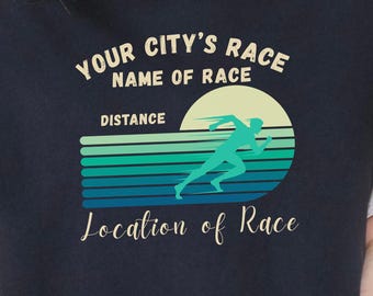 Personalized Race Event T-Shirt, Custom Running Shirt, Unisex Vintage Tee, Gift for Runners, Athletic Apparel