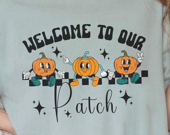 Autumn Pumpkin Patch Tee - Fall Comfort T-shirt, Autumn Fall Outfit, Seasonal Gift, Harvest Celebration Wear, Cozy Family Gathering Shirt