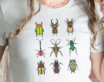 Bugs Short Sleeve Tee, Entomologist t-shirt, bug lover shirt, entomology gift shirt for him her, Insect shirt gift, insect lover gift tee