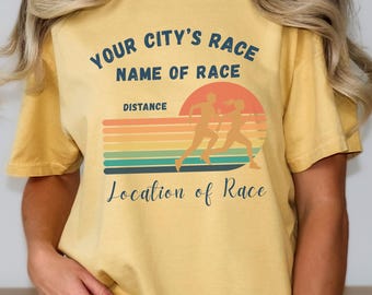 Customizable City Race T-shirt, Unisex Running Tee, Ideal Gift for Runners, Marathon Event Shirt, Personalized Fitness Apparel, Sportswear