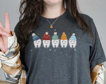 Funny tooth tee, dental hygienist shirt, dental assistant week month gift shirt, dentist shirt, dental appreciation gift, winter tooth shirt