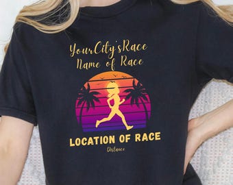 Personalized T-Shirt for Runners, Custom Race Tee with Vibrant Graphic, Perfect for Marathons, Fun Runs, Gift for Athletes, Casual Wear