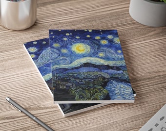 Starry Night by Vincent Van Gogh softcover journal , perfect gift for art enthusiasts