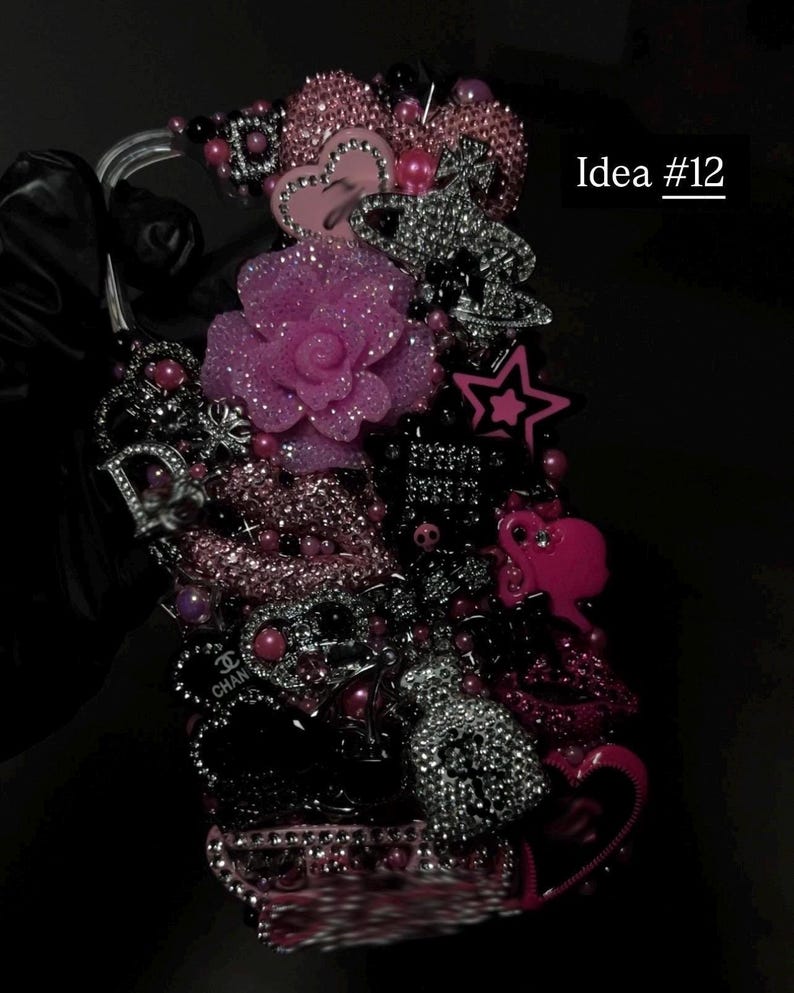Handmade Bedazzled Y2K Custom Junk Phone Case: Hello Kitty Decoden Bling image 17