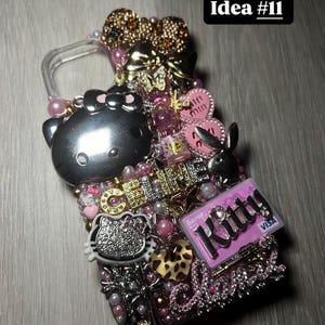 Handmade Bedazzled Y2K Custom Junk Phone Case: Hello Kitty Decoden Bling image 16