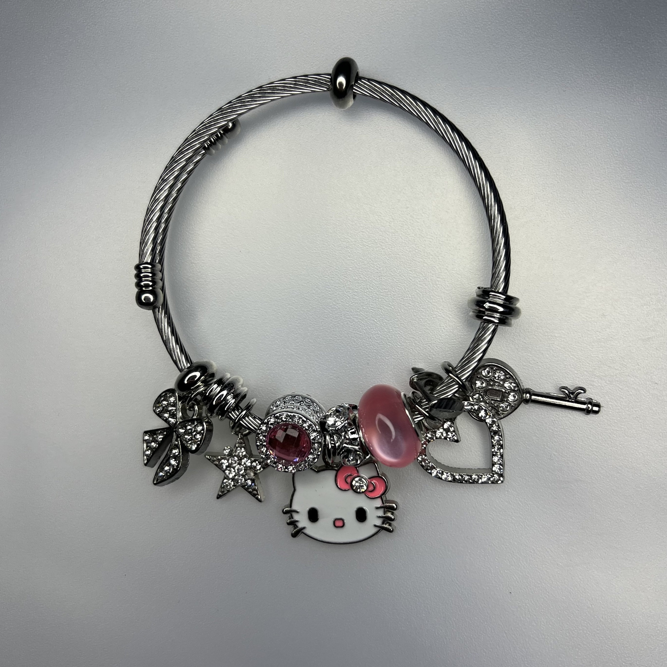 2010 Hello Kitty Charm Bracelet Sanrio Vintage Silver Tone Y2K Kawaii Jewelry Vintage y2k hello kitty kiss charm bracelet | Mercari main image 4