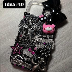 Handmade Bedazzled Y2K Custom Junk Phone Case: Hello Kitty Decoden Bling image 15