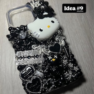 Handmade Bedazzled Y2K Custom Junk Phone Case: Hello Kitty Decoden Bling image 14