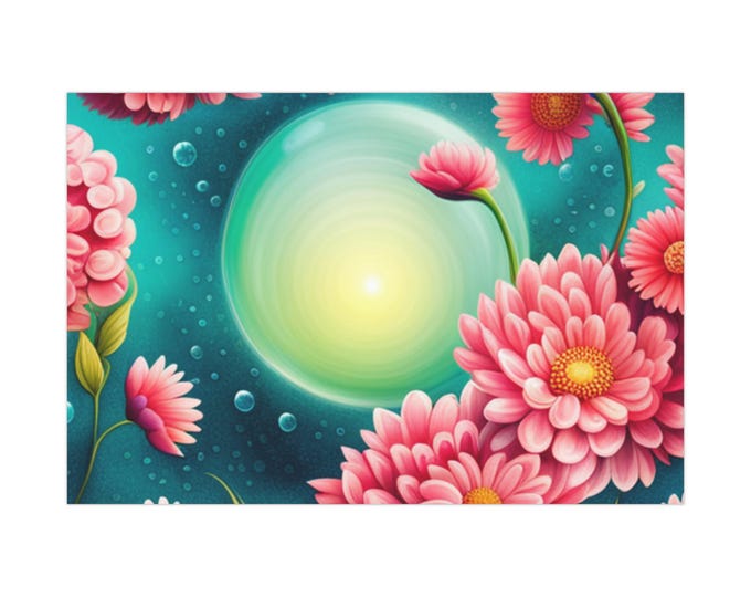 Featured listing image: Floral Night Gift Wrapping, Wedding Wrapping Sheets, Holiday Gift Wrap Roll