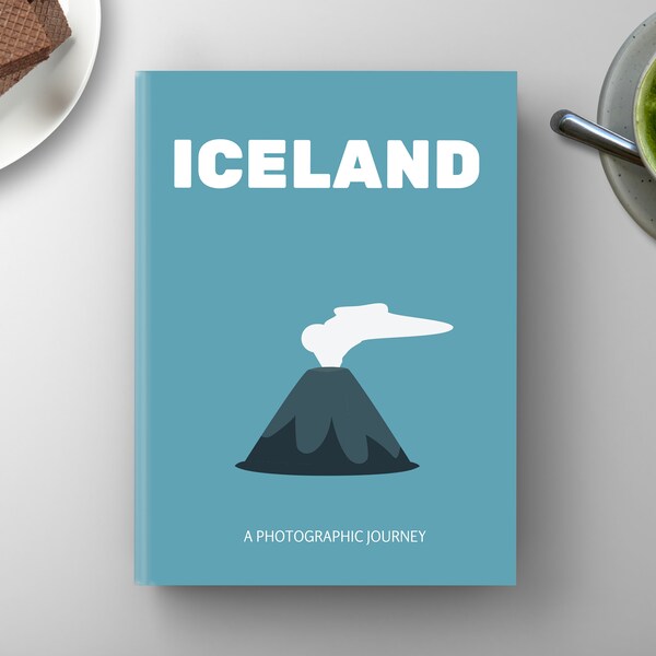 Iceland Travel Photo Book Template Customisable Coffee Table Book Personalised Travel Journal Printable Decorative Books Canva Template DIY