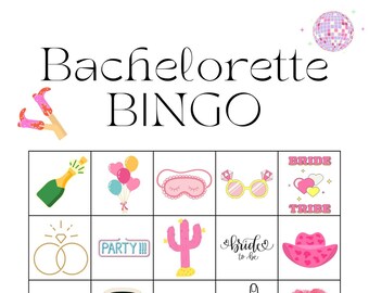 Bachelorette Party Game Bingo Hen Party Bachelorette Activity