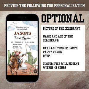 First Rodeo Birthday Invitation: Animated Photo Video (canva Digital ...