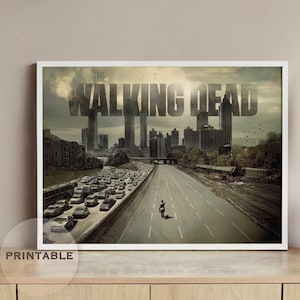 ウォーキング・デッドのポスター、リック・グライムスのファンアート、twdの壁の装飾、アンドリュー・リンカーンのファンの誕生日プレゼント、twdのイラストの壁アート