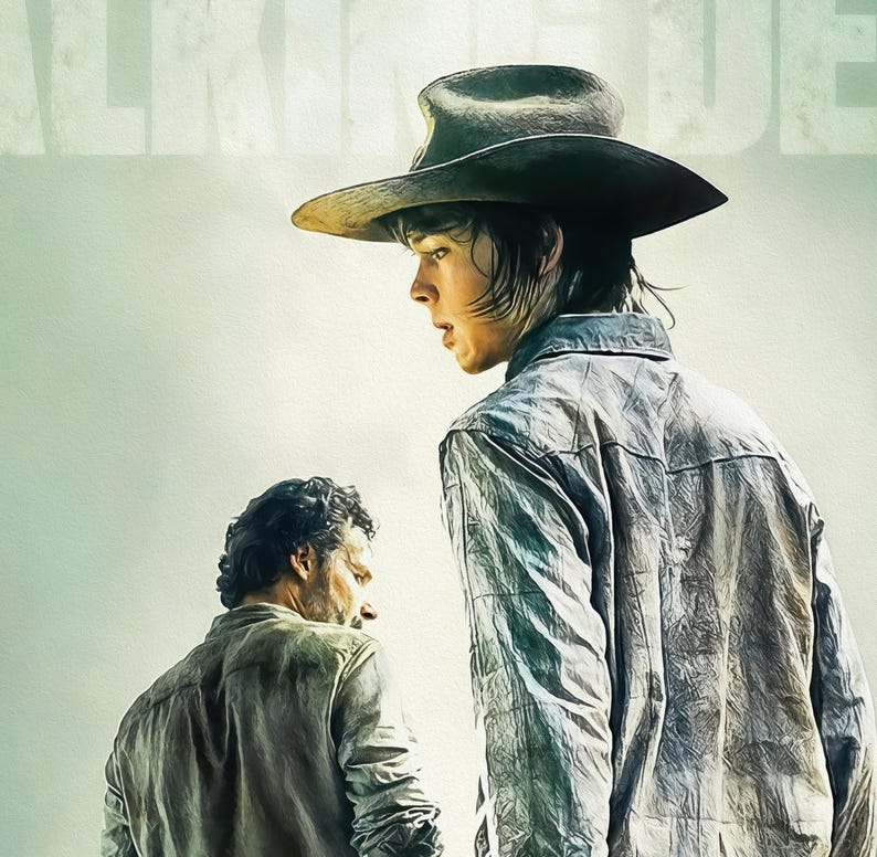 Rick Grimes and Carl Poster, the Walking Dead Movie Poster, Twd Wall ...