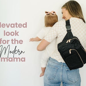 Jetsetter Mini Diaper Bag | Small Crossbody Diaper Bag for Moms | Compact Toddler Diaper Bag with Wipes Pocket by Lion & Light image 4