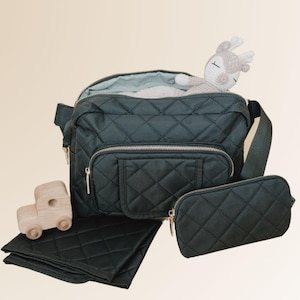 Jetsetter Mini Diaper Bag | Small Crossbody Diaper Bag for Moms | Compact Toddler Diaper Bag with Wipes Pocket by Lion & Light