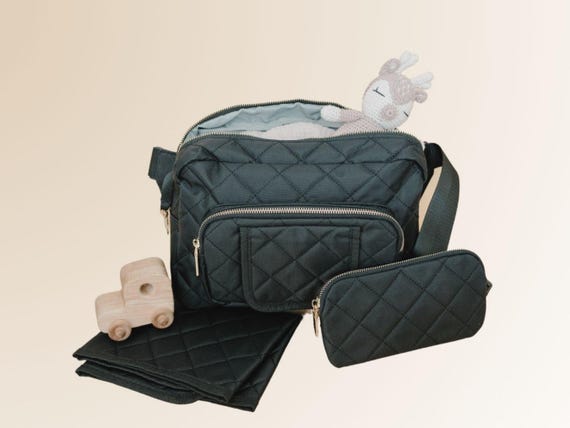 Jetsetter Mini Diaper Bag | Small Crossbody Diaper Bag for Moms | Compact Toddler Diaper Bag with Wipes Pocket by Lion & Light