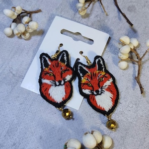 итые ручную серьги-подвески рыжая иса ручной работы / одарок ителей иса