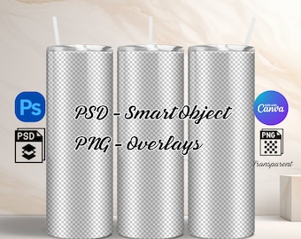 Tumbler Mockup PSD Smart Object 20 oz Skinny Tumbler mock up 3 Tumblers Marble Mock PNG Canva Drag and Drop Mockup PSD Tumblers Sublimation
