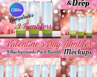 20 Unzen Mockup Canva Mockup Canva Template 20 Unzen Mockup Tumbler Canva Bundle 20 Unzen Skinny Tumbler 9 Valentine Hintergrund