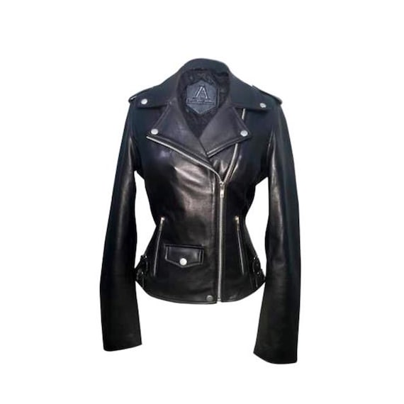 Women Black Color TASSEL Sheep Leather Jacket. Free Gift Damascus