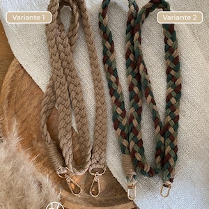 Handykette geflochten mit 2 Karabinern | Makramee Handyband zum Umhängen | Boho Handykordel | Makrameeband | Geschenkidee