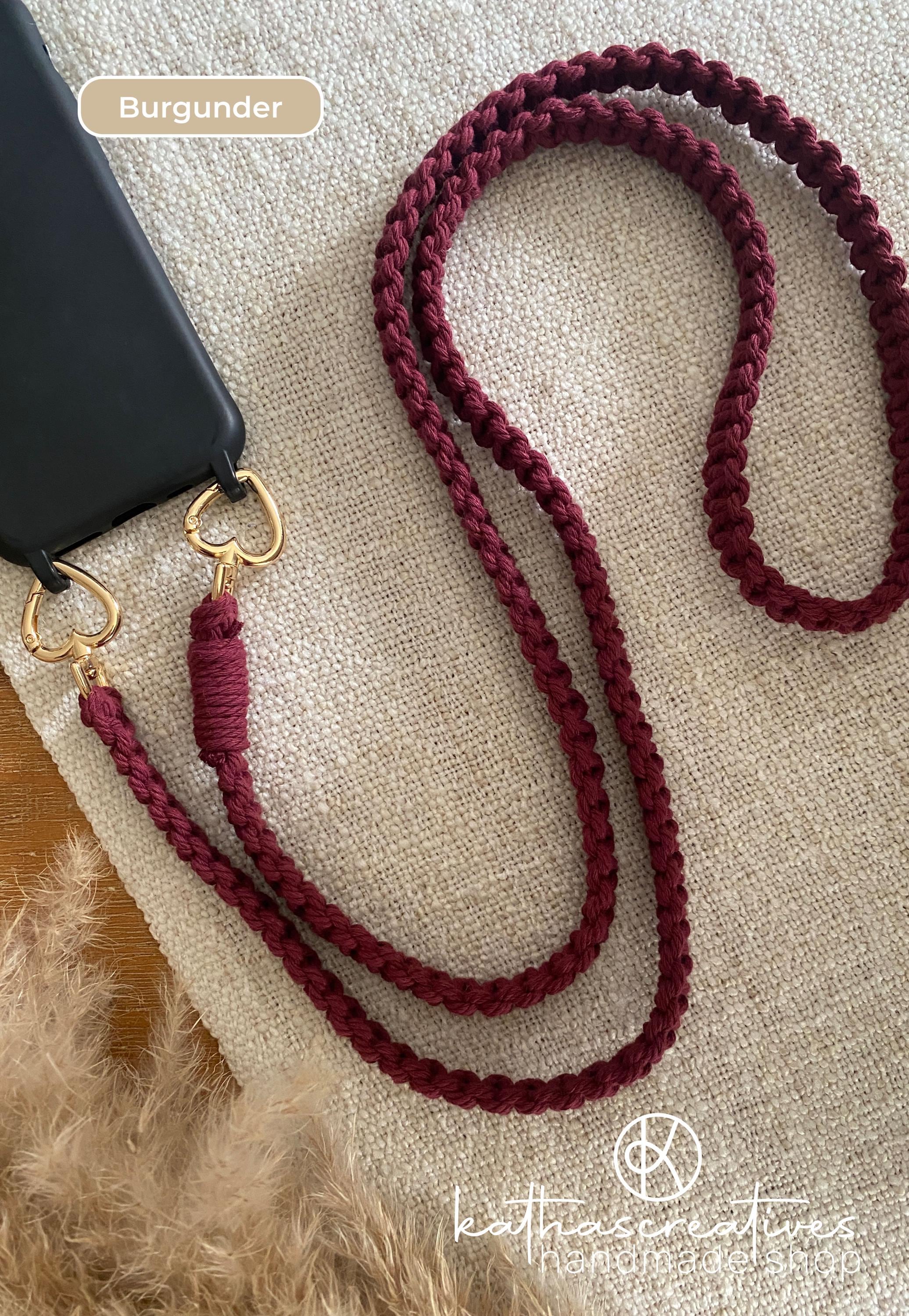 Handy-Anhänger Mit Halbedelstein – Handgefertigt, 19,3 Cm, Natürlicher Edelstein