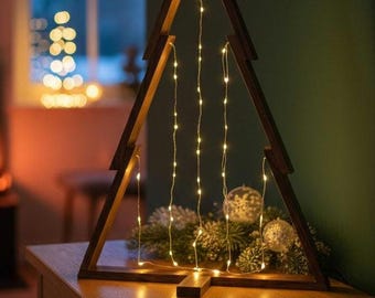 Knstlicher Weihnachtsbaum modern, Knstlicher Weihnachtsbaum schmal fr  kleine Wohnungen, Minimalistischer Weihnachtsbaum aus Holz - Etsy.de