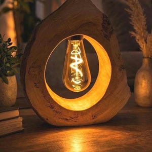 Verschiedene Varianten - Handgefertigte Holzlampe "Gretl" aus Weiden Holz – Gebürstet & Geölt -  (Made in Bavaria)