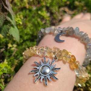 Sun and Moon Celestial Bracelet Pair