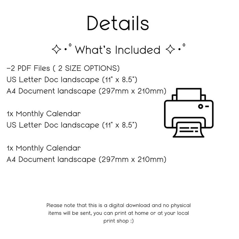 2024 Printable Planner, 2024 Printable Calendar, Wall Calendar, 2024