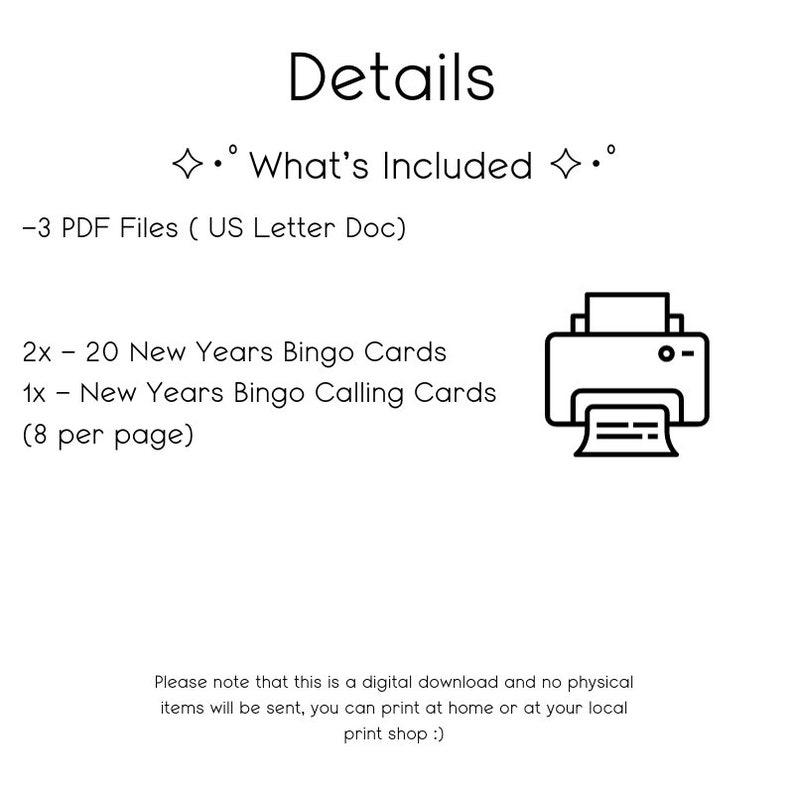 2024 New Years Bingo, New Years Game, 2024 New Years Eve Party Games