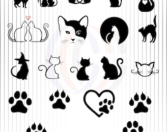 Cat Silhouette | Cat SVG | Cat Head SVG | Cat Face SVG | Cat Cut Files | Cat Design | Kitten Svg | Cat Vector | Kitty Svg | Pet Silhouette