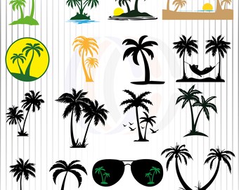 Palm tree SVG Bundle, Palm Tree PNG, Tree Svg, Palm Tree Wall Art, Beach life svg, Island palm tree svg, Cut Files For Cricut and Silhouette