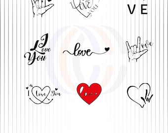 Love SVG Bundle, Valentines SVG , Valentines Day Svg, Love Cut File ...
