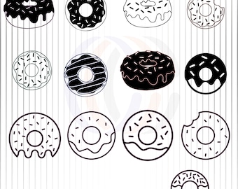 Donut SVG,Donut Layered,DXF,Dount Schnitt,Donut,Geburtstag,Streusel Donut,Printable,Cricut,Silhouette,Kommerzielle Nutzung,Instant download_FA58