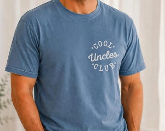 Comfort Colors Cool Uncles Club Shirt, New Uncle Tee, Gift for Uncle, Funny Pregnancy Announcement Shirt
