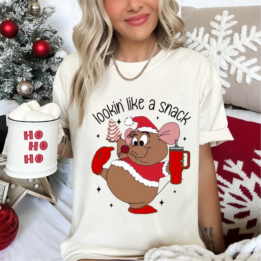 Christmas Shirt Cute Gus Gus Comfort Colors Shirt, Looking Like A Snack Christmas Shirt, Family Christmas Shirt, Disney Christmas Shirt, Crt093 Looking Like A Snack