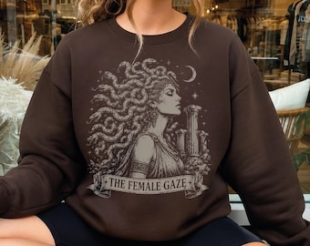 Vintage Medusa Feminist Sweatshirt, Greek Mythology Patriarchy Rebel Gift for Her, Girls Will Be Girls Hoodie